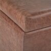 Dover - Storage Ottoman Bench - Distressed Umber Brown - Image 8