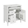 Bathroom Vanity & Top Sink, Modern Bathroom Storage Cabinet, 2 Drawers And A Tip-Out Drawer, Single Sink Bathroom Vanity - White - Image 12