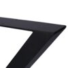 X Table Legs 28X 24", Wide Metal Table Legs, Heavy Duty Steel Desk Legs Table Leg Dining Table Legs Coffee Desk Leg (Set of 2) - Black - Image 7