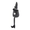 Sitting Gnome With Broomstick & Soft Legs, For Halloween Decor - Black White - Image 5