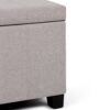 Dover - Storage Ottoman Bench - Cloud Gray - Image 8