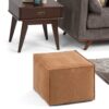 Brody - Square Pouf - Distressed Brown - Image 6