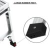 Aluminum Work Platform Large Size Step Stool Folding Portable Work Bench 40" Width Telescopic Feet Height Adjustable - Gray - Image 10