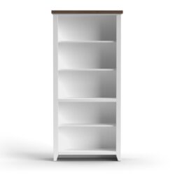 Hampton - High 5 Shelf Bookcase - Jasmine Whitewash / Barnwood