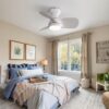 23" Indoor Ceiling Fan With 3 Color Dimmable 3 ABS Blades Remote Control Reversible Dc Motor With 18W Led Light - White - Image 2