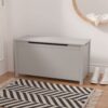 Kids Wooden Toy Box Storage With Safety Hinged Lid For Ages 2+ - Gray - Image 14