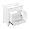 Bathroom Vanity Base Without Sink, Bathroom Cabinet With Two Doors And One Drawer - White - Image 16