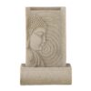 Indoor Buddha Water Fountain, Polyresin Tabletop Fountain With LED Light - Beige - Image 2