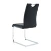 Modern Dining Chairs With Faux Leather Padded Seat Dining Living Room Chairs Upholstered Chair With Chrome Metal Legs Design Side Chairs (Set of 4) - Black / Silver - Image 19