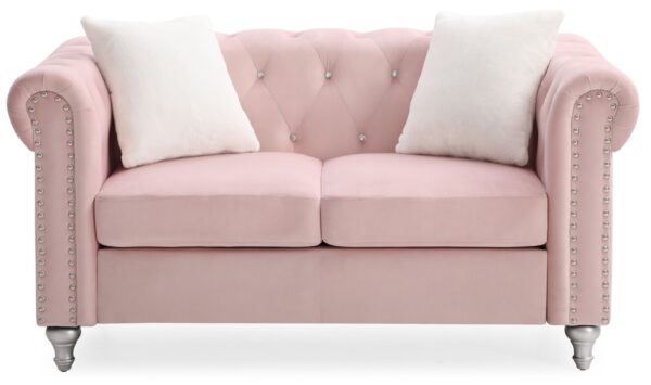 Cozy Contemporary Loveseat - Pink