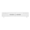 Modern TV Stand For TVs Up To 80", Entertainment Center With Glass Door, 2 Drawers And Cabinets, Wood TV Storage Cabinet With Solid Wood Legs And Metal Handles For Living Room - White - Image 10