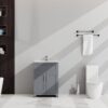 Bathroom Sink Vanity Laundry Utility Cabinet - Gray - Image 4