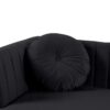 Chloe - Velvet Sectional Sofa Chaise With USB Charging Port - Black - Image 3