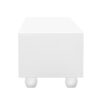 Modern TV Stand For TVs Up To 80", Entertainment Center With Glass Door, 2 Drawers And Cabinets, Wood TV Storage Cabinet With Solid Wood Legs And Metal Handles For Living Room - White - Image 18