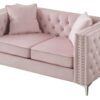 Chic Contemporary Loveseat - Pink - Image 2