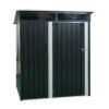 Tc53Bl Outdoor Metal Storage Shed Transparent Plate - Black - Image 3