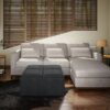 Avalon - Square Coffee Table Storage Ottoman - Distressed Black - Image 6