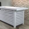 Propane / Natural Gas Outdoor Steel Fire Pit Table With Lid - White - Image 2