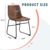 (Set of 4) Retro Chairs, Comfortable Bar Stools, Suitable For Industrial And Vintage Style Environments - Brown - Image 3