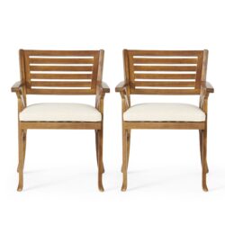 Dining Chair With Water Resistant Cushion - Teak