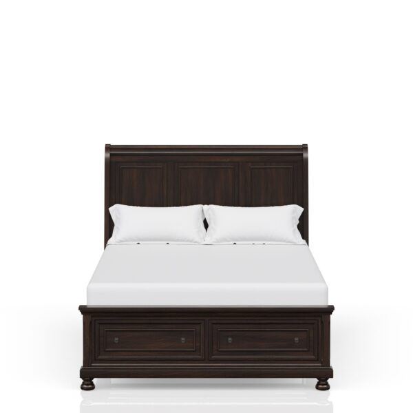 King Storage Bed Stylish - Cherry