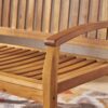 Outdoor Rocking Loveseat With Acacia Wood Frame - Natural - Image 9