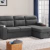 Kaden - Sleeper Sectional Sofa Chaise With Storage Arms And Cupholder - Gray - Image 7