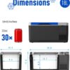 Portable Refrigerator, Car Freezer With App Control, 12V, 45W Low Noice Cooler For Rv, Boat - White - Image 4