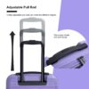 Carry On Luggage Airline Approved18.5" Carry On Suitcase With Tsa Approved Carry On Luggage With Wheels Carry On Bag Hard Shell Suitcases - Light Purple - Image 11
