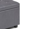 Cosmopolitan - Storage Ottoman - Stone Gray - Image 8