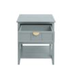 2 Drawer Side Table, American Style, End Table, Suitable For Bedroom, Living Room, Study - Light Gray - Image 11