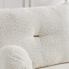 Lamb's Wool 2 Seater Cushion Sofa Comfortable Sofa For Living Room Bedroom And Other Casual Spaces Lamb's Wool Sofa With 2 Cushions And 2 Ball Pillows - White - Image 13