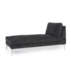 Fabric Upholstered Chaise Lounge With Iron Bracket Legs - Gray - Image 6