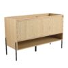 Minimalist 48" Freestanding Bathroom Vanity With 3 Soft Close Cabinet Doors - Oak - Image 2