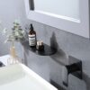 Modern Wall Mount Bathtub Faucet With Single Handle And Waterfall Spout - Matte Black - Image 6