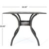 Enchantia - Outdoor Rectangular Dining Table With Weave Tabletop And Flared Legs - Copper - Image 9