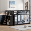 Full Over Full Bunk Bed With Storage Drawers And Shelves - Espresso - Image 15