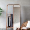 Clothes Hanger With Mirror, Large - Brown - Image 8