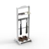 Accent Portable Garment Rack, Clothes Valet Stand With Storage Organizer - White - Image 3