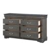 Louis Philippe - 4 Piece Eastern King Bedroom Set - Dark Gray - Image 8