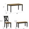 Radiant - 6 Piece Dining Table Set - Brown - Image 5