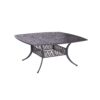 Square 8 Person 64" Long Aluminum Dining Set With Cushions - Dark Gray / White - Image 4