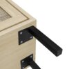 Modern Freestanding Rattan 3 Door Shoe Rack Storage Cabinet For Entryway - Natural Particle Board - Image 19