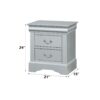 Louis Philippe - 4 Piece Queen Bedroom Set Bed (No Mirror) - Silver Gray - Image 5