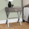 Accent Side Table, Storage Drawer, Contemporary & Modern - Taupe - Image 3