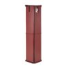 Corner Curio Cabinet With Lights, Adjustable Tempered Glass Shelves, Mirrored Back, Display Cabinet (E26 Light Bulb Not Included) - Cherry - Image 7