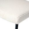 Modern Fabric Upholstered Dining Chair With Black Metal Legs (Set of 4) - Beige - Image 5
