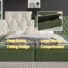 King Modern Upholstered Platform Bed With Storage Space, Sturdy And Stable Solid Wood Frame, Polyester Fabric, Easy To Assemble - Green - Image 11
