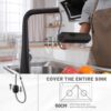 Modern Waterfall Kitchen Faucet With Temperature Display And Pull Down Sprayer, Zinc Construction - Matte Black - Image 8