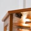 6 Shelf Corner Curio Display Cabinet With Lights, Mirrors And Adjustable Shelves (E26 Light Bulb Not Included) - Oak - Image 10